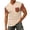 Khaki1, variant on Mens T-Shirts Summer Solid Casual V Neck Short Sleeve Basic Tops with Pocket Office Shirts