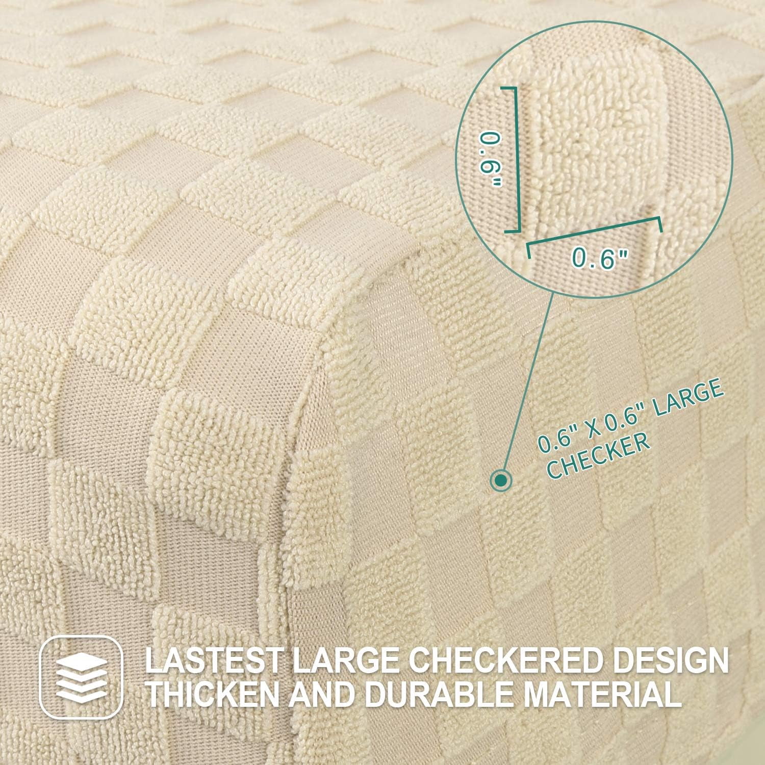 Joqmia Stretch Recliner Slipcover, Jacquard Fabric Recliner Sofa Cover with Elastic Bottom, Furniture Protector Fits Most Reclining