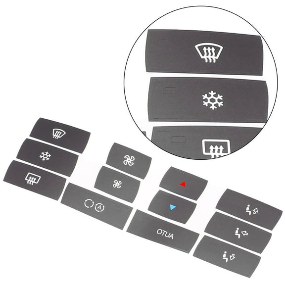 For BMW X3 E83 03-10 CLIMATE CONTROL BUTTON KNOB OVERLAY STICKERS REPAIR SET