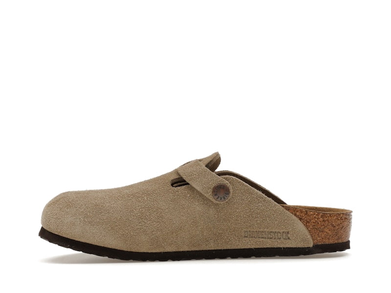 Birkenstock Kid's Boston Suede Taupe (Narrow Fit) Sandals, from StockX
