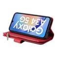 thumbnail image 3 of Compatible with Samsung Galaxy A34 5G Wallet Case with Card Slots PU Leather Zipper Flip Folio Cover, 3 of 5