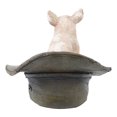 thumbnail image 3 of Country Farmside Western Adorable "Babe" Pink Pig In Cowboy Hat Figurine 5.25"H, 3 of 7