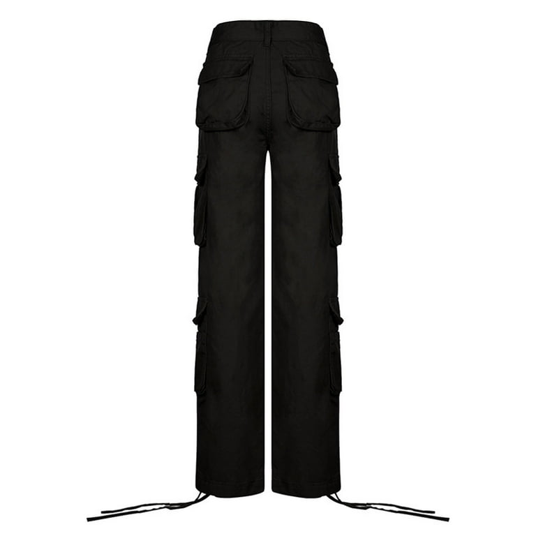 HBFAGFB Pants for Women Button up Baggy Cargo Pants Fashion HBFAGFB Pants for Women Button up Baggy Cargo Pants Fashion