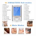thumbnail image 3 of 2 Channels TENS&Electric Muscle Stimulation Stimulation Device with 24 Modes and 20 Strength Levels Adjustable Pulse Massager Muscle Stimulator, 3 of 5