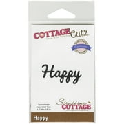 CottageCutz Expressions Die-Happy 1.7"X.8", Pk 3, CottageCutz