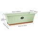 thumbnail image 2 of Cateissary Macetas de plástico para flores, caja Rectangular para cultivo de verduras, cesta para plantar, jardinera con orificio de drenaje para Jardín y Patio Verde, 2 of 6