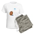 thumbnail image 5 of CafePress - Milk And Cookies Couples Love Pajamas - Women's Short Sleeve Print T-Shirt and Pants Light Cotton Pajama Set, 5 of 7