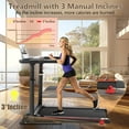 thumbnail image 6 of Simpfree Treadmill with Desk, 300lbs Folding Treadmill, Running Machine with Incline, App, Bluetooth Speakers, LED Monitor, 64 Programs, 0.6-7.5MPH, 6 of 9