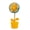 Yellow, variant on Yellow Usb Handheld Fan Portable Rechargeable Desktop Fan With Base 3 Wind Levels Strong Wind For Home Office Camping Travel