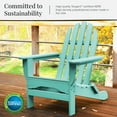 thumbnail image 5 of DuroGreen Adirondack Chair Set Made With All-Weather Tangent lumber, 2 Chairs, 1 Side Table, Oversized, High End Patio Furniture for Porch, Lawn, or Deck, No Maintenance, USA Made, Aruba, 5 of 7