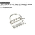 thumbnail image 4 of Uxcell 26mm Key Fob Hardware with Keychain Ring for Bag Webbing Wristlets Silver Tone 20 Pack, 4 of 5