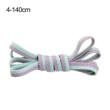 

120/140/160CM DIY Cross Braiding Strap Shoes Accessories Two Color Stitching Macarone Shoelaces Rainbow Shoe Laces Sneakers Laces Bright Strings 140CM 4