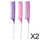 thumbnail image 1 of Peine para resaltar,Peine para resaltar el cabello,peine para seccionar,corte de peinado,3 uds. Peine para trenzar,peine para teñir punta,peluquería,Teñido,burla de dientes finos,resaltado, 1 of 8