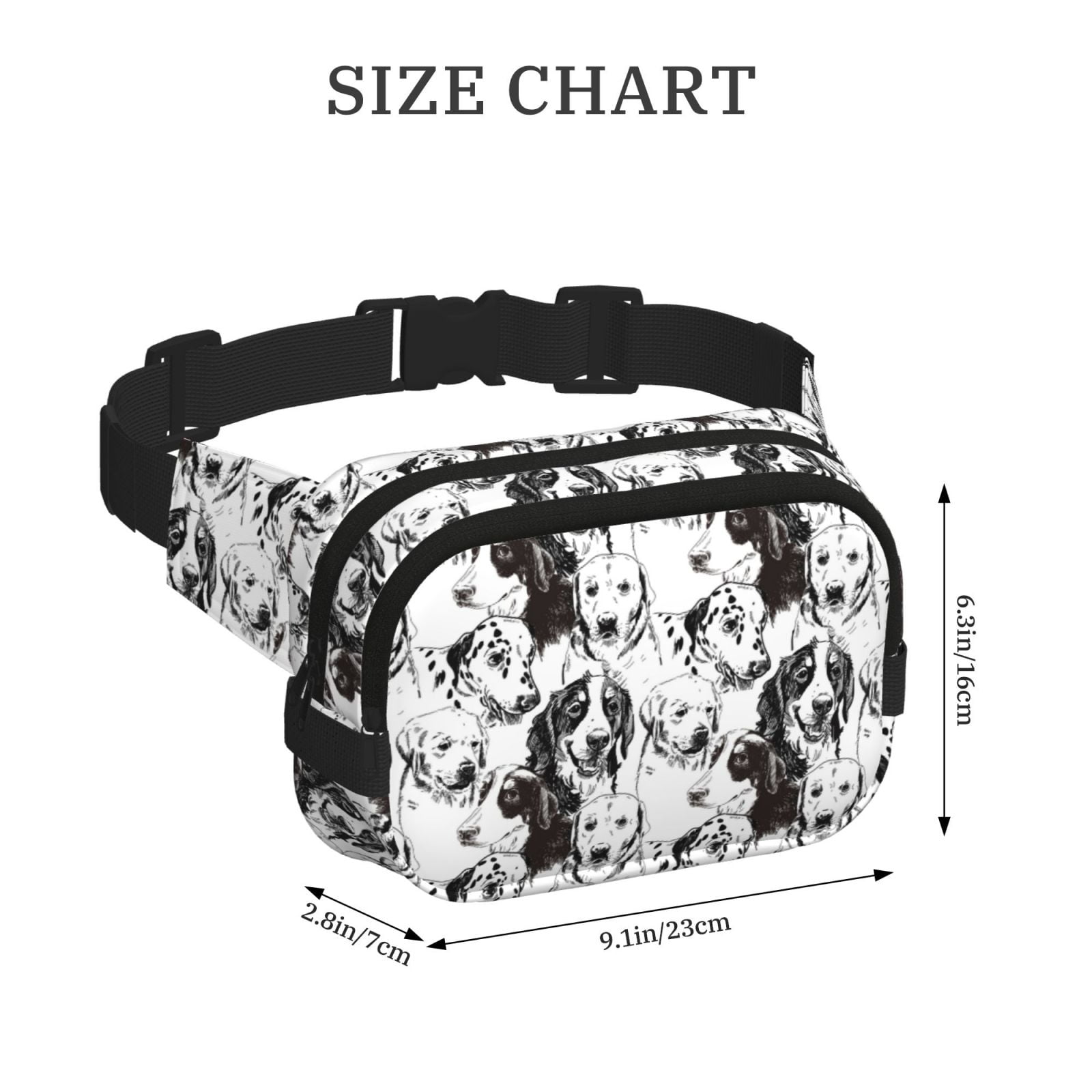 Picia Labrador Retriever Dog Print Square Double-Layer Waist Bag Mini Adjustable Waist Belt Bag Exercise Running Travel Hiking