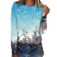 thumbnail image 4 of Pntutb - Camiseta holgada con estampado de moda para mujer, blusa de manga larga, cuello redondo, tops casuales Pntutb Pntutb-1520, 4 of 5