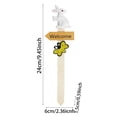 thumbnail image 3 of REK Easter Decor Easter Resin Rabbit Wooden Welcome Yard Sign For Festival Outdoor Garden Patio Yard, 3 of 5