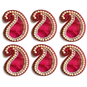 FineArt Haldi kumkum Holder/Box/Container/Set for Home Decor and Sankranti and Pongal Festival, Makarsakranti Special (6 Piece Set)