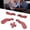 Red, variant on Controller Paddle and D Pad, 4Pcs Game Controller Paddles and 1 Controller D Pad, Stainless Steel D Pad Paddles Replacement for Elite Series 2 and Core