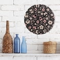 thumbnail image 3 of Cute Pink Flowers on Black 10 inch Wall Clocks Non Ticking Easy to Read Battery Decorative for Home Bathroom Kitchen Bedroom Living Room, 3 of 7