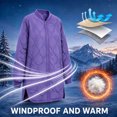 thumbnail image 3 of Women's Quilted Jacket Lightweight Zipper Fall Winter Coats Thermal Padded Puffer Jacket Loose Casual Outerwear with Pockets, 3 of 9