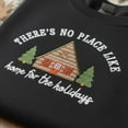 thumbnail image 2 of Embroidered There's No Place Like Home for the Holidays Shirt, Holiday Sweatshirt, Christmas Shirt, Merry and Bright, Merry Christmas Shirt, 2 of 5
