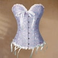 thumbnail image 3 of Justharion Corset Bustier Overbust Cintré pour Femmes Bleu L 1Set, 3 of 6