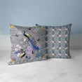 thumbnail image 5 of Peacock Paradise Indoor/Outdoor Pillow with Removable Cover in Gray 20x20, 5 of 6