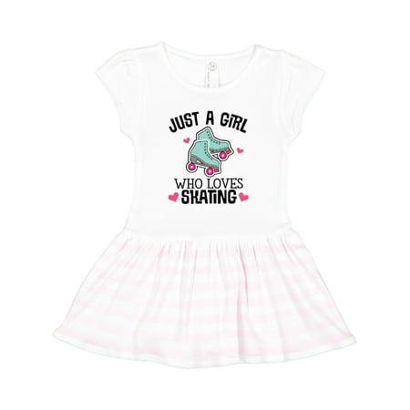 

Inktastic Just a Girl Who Loves Skating Gift Toddler Girl Dress