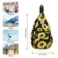 thumbnail image 3 of HAWEE Sunflower Bags Sling Backpack for Women One Shoulder Strap Cross Body, 3 of 7