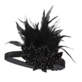 thumbnail image 4 of Accesorios para el cabello Hugo Diadema Flapper de plumas negras 1920, 4 of 10