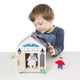 thumbnail image 3 of Melissa & Doug Casa de muñecas con timbre de madera para llevar: sonidos de timbre, llaves, 4 muñecas de madera articuladas Casa de muñecas portátil, casa con timbre para niños a partir de 3 años, 3 of 5