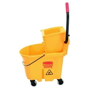 Rubbermaid Commercial Mop Bucket/Wringer Combination 35 quart - 38.1 x 16 x 23.1 - Plastic, Steel - Yellow