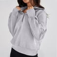 thumbnail image 4 of Women's Half Zip Sweatshirt Oversized Long Sleeve Quarter Zip Pullover Casual Lightweight Loose Sweatshirt Y2K Tops, 4 of 4
