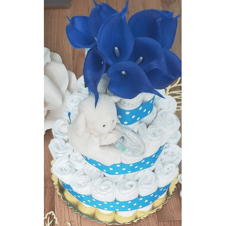 JAZ Body Essentials Flower 3-Tier Diaper Cake for Baby Boy