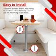 thumbnail image 5 of Brida de base de mesa con pedestal de aluminio - Base de montaje para mesa y piso con 6 orificios de montaje - Incluye tornillos de montaje, 5 of 5
