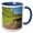 Blue/White, variant on 3drose, Usa, Oregon. Columbia George, Country Backroad Through Wildflowers, 11oz Magic Transforming Mug