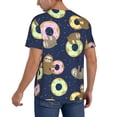 thumbnail image 2 of Fotbe Sloth with Donuts Baseball Jersey Shirt for Men and Women, Casual Short Sleeves Button Down T-Shirt-Large, 2 of 9
