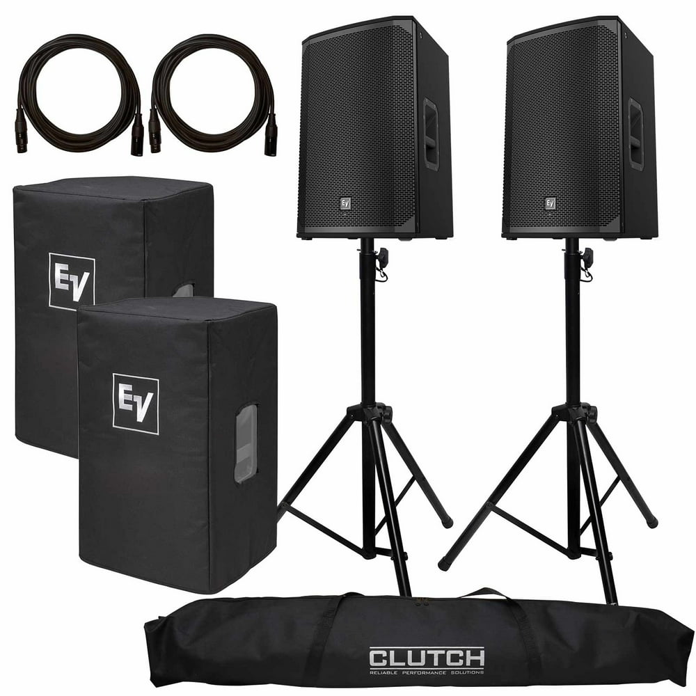 (2) ElectroVoice EKX15P 15" Powered Speakers with Clutch Heavy Duty
