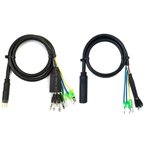 2Pcs Motor Convert Extension Cable 9 Pin Conversion Line Waterproof E-Bike Motor Extend Cable 60Cm - Female & Male,2 x Motor Connector Cable,Black