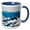 Blue/White, variant on 3drose, Usa, Washington, Mountains, Mt Rainier, Mt Adams - Us48 Mfr0040 - Mfr, 15oz Two-tone Blue Mug