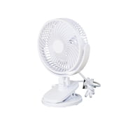 Mainstays 6 in 2-Speed Personal Desktop and Clip Fan, White, Model FN1868NW