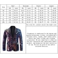 thumbnail image 4 of Cloudstyle Mens Tux Blazer 1 Button Reversible Sequins Sport Coat Dance Party Jacket（Color）, 4 of 5