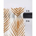thumbnail image 6 of Orange Palm Leaves Tier Curtains 36 Inch Length,Sheer Curtains for Bedroom Living Room Summer Jungle Tropical Tree Coastal Plants Short Kitchen Curtains for Small Half Window 27.5"x36" 2 Panels, 6 of 7