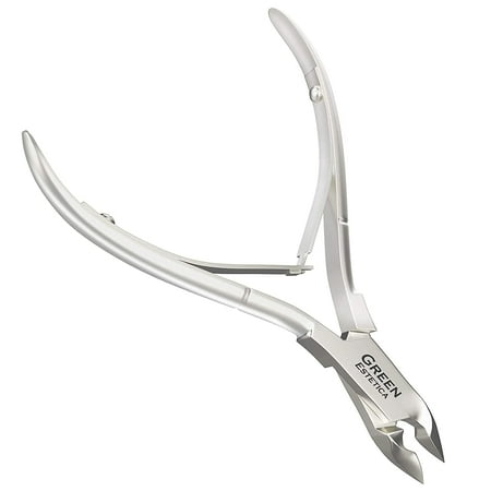 Cuticle Trimmer Stainless Steel Cuticle Cutter with Sharp Blades Professional Nail Cuticle Remover Tool Double Spring Cuticle Nipper for Pedicure Manicure - Silver