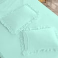 thumbnail image 7 of DNG Creations 4-Piece Long Ruffle Sheet Set 8-Inch Deep Pocket (Solid Aqua Blue - Twin XL), 7 of 7