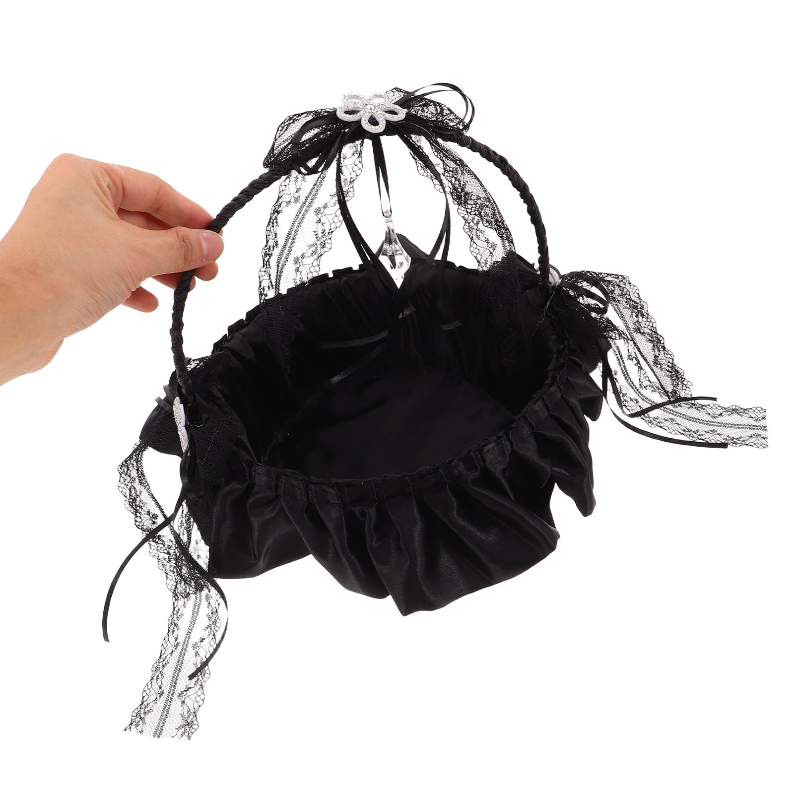 FOMIYES Wedding Flower Basket with Handle for Garden Ceremony, Party Decoration, and Elegant Event Use