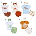 thumbnail image 7 of Lovebay 3Pcs Newborn Baby Girls Short Sleeve Summer Outfits Tops +Shorts +Headband 0-2T, 7 of 7