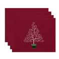 thumbnail image 2 of Holiday Essence Filigree Tree Geometric Print Placemat, 2 of 2