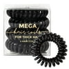Kitsch Mega Spiral Hair Ties, Ponytail Holder, Coil Hair Ties, 4 Pc Black