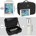 thumbnail image 6 of Large Cosmetic Case with Adjustable Dividers and Shoulder Strap for Travel Makeup Organizer, 6 of 7